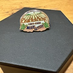 Vintage CHARLES KRUG 1861-1986 125 Years Tie PIN Napa Valley California Winery