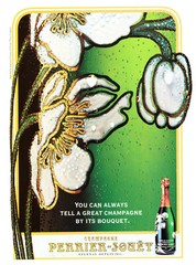 PERRIER-JOUET CHAMPAGNE AD #1 RARE OUT OF PRINT / EBEL WATCH AD GABRIELLE REECE