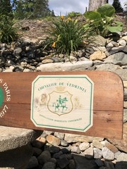 Vintage Wood French Wine Bordeaux Chardonnay Vineyard Cellar Advertising Sign