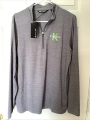 Travis Mathew Pullover Men&rsquo;s Medium Grey NWT Crestview 1/4 Zip Korbel Champagne