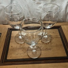 Set of 3 Vintage Bonny Doon Vineyards Winery Wine Glass Aptos California 7&Prime;