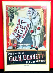 Australian Moet Non-alcoholic Geo. H. Bennett Richmond 1900 FRAMED ART PRINT