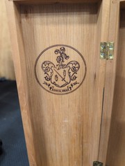 Vntg Carlos I Brandy Wooden Box Pedro Domecq Spain