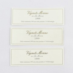 Lot Of 4 Vintage La Morra Italy Fine Wine Labels 1999