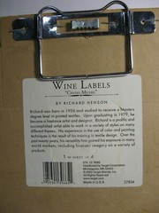 Pictures Wine Labels by Richard Henson, « Chianti Classico  » and « Chateu Michel »