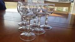 Paul Masson Wine Tasting Glasses Stems 6 4 ounce stems Knobbed Stems by Libbey