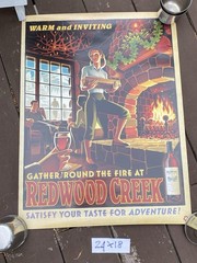 Vintage24x18 Redwood Creek Wine Art Poster Advertising, Warm and Inviting#1