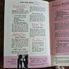 Vintage 1958 A Guide To Wines California Wine Land of America Booklet Recipes