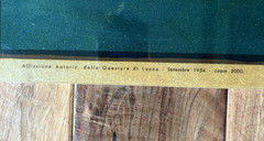 Vintage GUSTAVO MAGNI & FIGLI CHIANTI WINE ADVERTISEMENT on WOOD PANEL