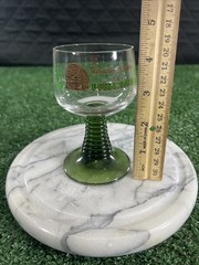 Set Of (3) Weinkellerei Honingshofe e.G Pfedelbach Beehive Glasses Emerald Green