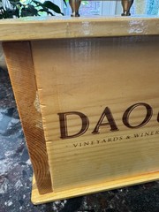 DAOU Wine Varnished Box w Lid. Paso Robles CA 8.5” Tall x 9.25” wide. Pls Read
