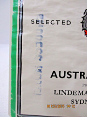 1960&rsquo;s-70&rsquo;s Wine Bottle Label Australian Chablis Sidney Aust. Lindeman&rsquo;s Wines