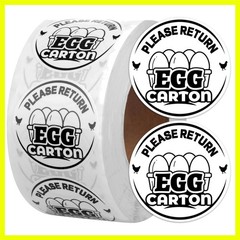 500pcs Chicken Egg Carton Labels Stickers, 1.38 Inch Round Please Return Egg …
