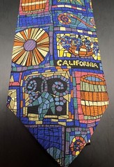Tessera Winery California Mosaic Tile Design 100% Silk Necktie – New