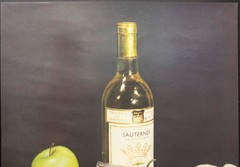 c.1960 French Wine Cheese Products Advertising Poster Roquefort Valencay Vintage