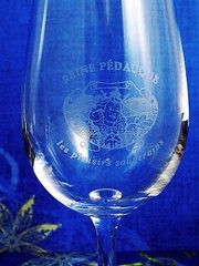Pair Clear Tapered French Wine Glasses Reine Pedauque Sovereign Pleasures 7 Oz