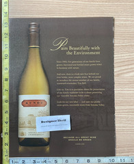Kunde Sonoma Chardonnay Wines Pairs With Environment 2010 Print Advertisement