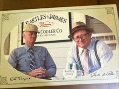 1980s BARTLES & JAYMES WINE COOLER Cardboard Advertising BAR SIGN Vintage