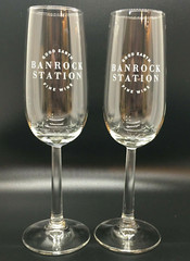 Set of Two BANROCK STATION Wine Glasses Good Earth Fine Wine Australia 8&Prime;