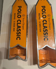 2 VEUVE CLICQUOT POLO CLASSIC ORANGE METAL CONTAINER FINE CONDITION FREE SHIPPIN