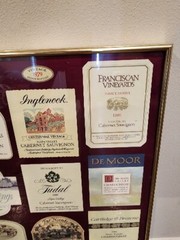 VINTAGE Wines of the Napa Valley Wine Label Series One Collector Framed Poster