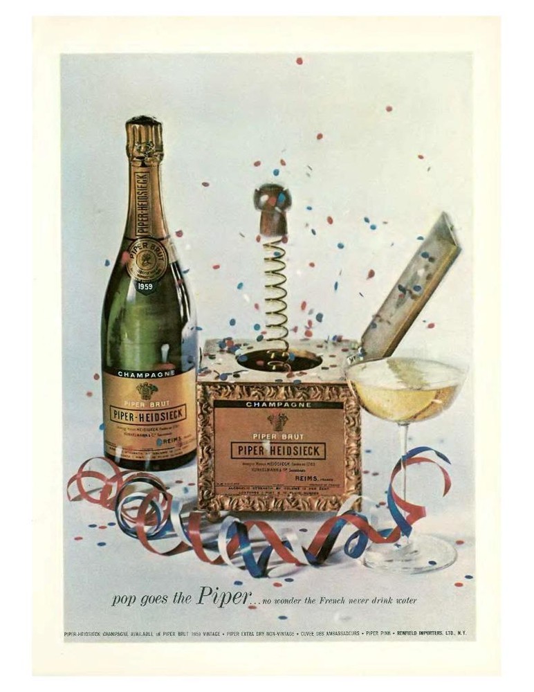 1964 Piper – Heidsieck PRINT AD 1959 Brut Champagne