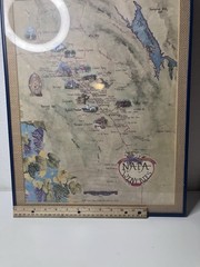 VTG 1983 Map NAPA Valley Wineries Oceana Maps Northern California 20”x16” FRAMED