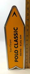 RARE Veuve Clicquot Champagne POLO CLASSIC Arrow Sign Yellow Metal Tin Box