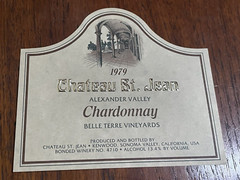 Mint 1979 Gold Chateau St Jean Chardonnay Napa Sonoma Wine Label Mini Poster