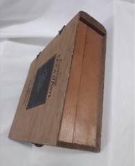 Cantine Duca D&rsquo;Asti Piedmonte Italy Empty Wooden Hinged Wine Box Latched 1980s
