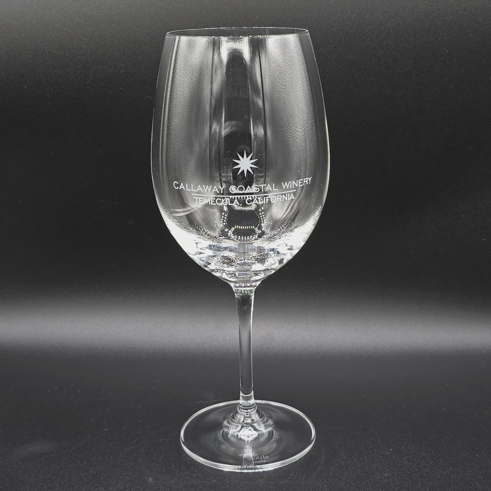 Callaway Coastal Winery – Temecula CA 9&Prime; Wine Glass, Marked Stolzle Lausitz