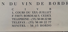 Vintage Bordeaux French Wines from Booklet: « Bordeaux Mini-Guide Des Vins »