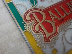 Vintage Spumante Sparkling Wine Ballatore Stained Glass Advertisement Bar Sign