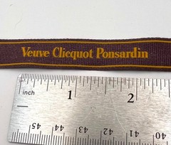 Veuve Clicquot Ponsardin Champagne Ribbon – Brown Orange – By The Yard – Rare