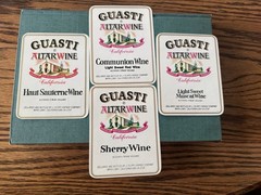 J Fillipi Altar Wine Bottle Labels Religious Communion Mira Loma California