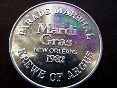 1982 Argus CELLA WINES GRAND MARSHAL Plain Aluminum Mardi Gras Doubloon