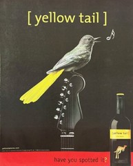 YELLOW TAIL WINE Vintage Print Ad Chardonnay Australia Guitar 10&Prime; x 12&Prime;