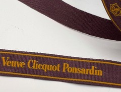 Veuve Clicquot Ponsardin Champagne Ribbon – Brown Orange – By The Yard – Rare