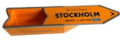 Champagne Veuve Clicquot Empty Orange Tin Box Arrow STOCKHOLM