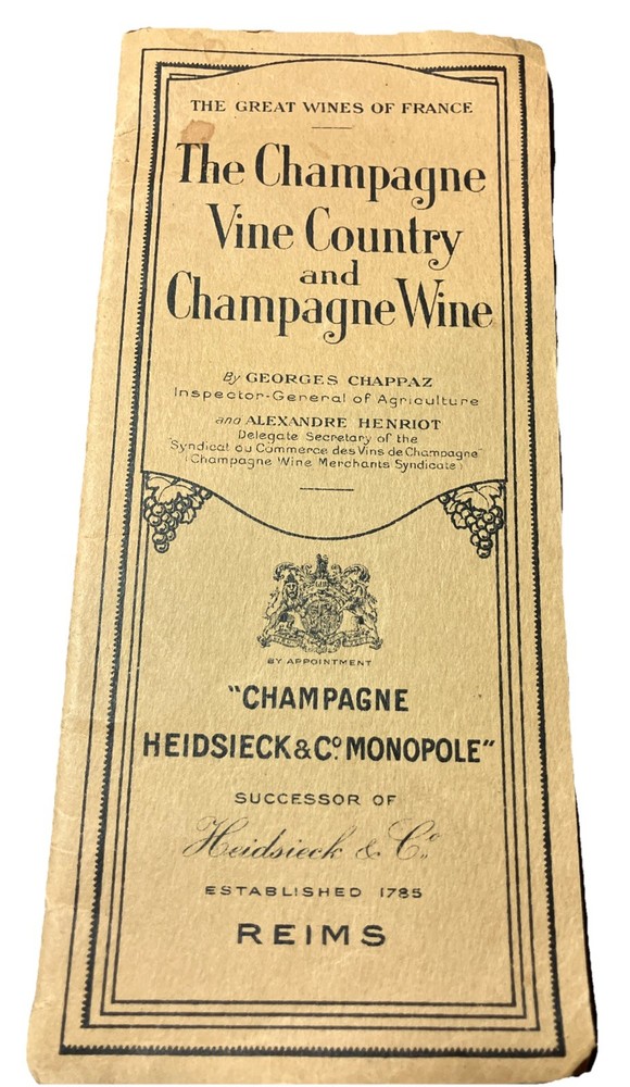 1920s Champagne Vine Country And Champagne Wine Reims, France Heidsieck Monopole
