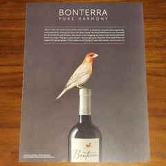 BONTERRA ORGANIC VINEYARD WINE PRINT AD MAGAZINE ADVERTISEMENT PURE HARMONY