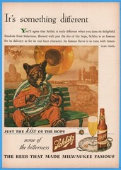 1944 Schlitz Brewing Co Milwaukee Wisconsin Bear Playing the Tuba beer ad