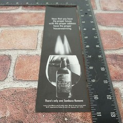 1983 Sambuca Romana « Proper House Warming » B&W Original Vtg Print Ad