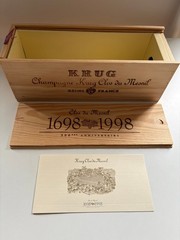 KRUG Clos du Mesnil 300th Anniversary Wood Box 1989. RARE!