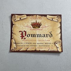 Vintage Wine Bottle Label — J. Dubois Pommard Red Burgundy Macon France