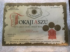 2 Tokaji Aszu Hungarian Wine Labels one 1961 vintage