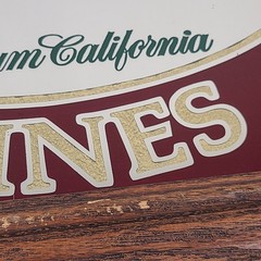Geyser Peak Winery Wine Mirror Gold Foil Sign 27 x 21&Prime; Bar Pub Decor Vintage 80s