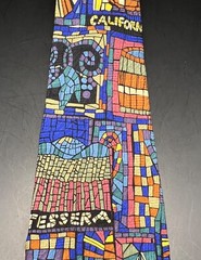 Tessera Winery California Mosaic Tile Design 100% Silk Necktie – New