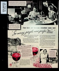 1940 Wine Advisory Board California Sweet Drink Vintage Print Ad 35946