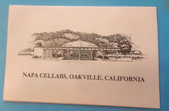 Lot of 2 Napa Cellars WINE Different Bottle Labels (1981, 1983) + 1985 Brochure